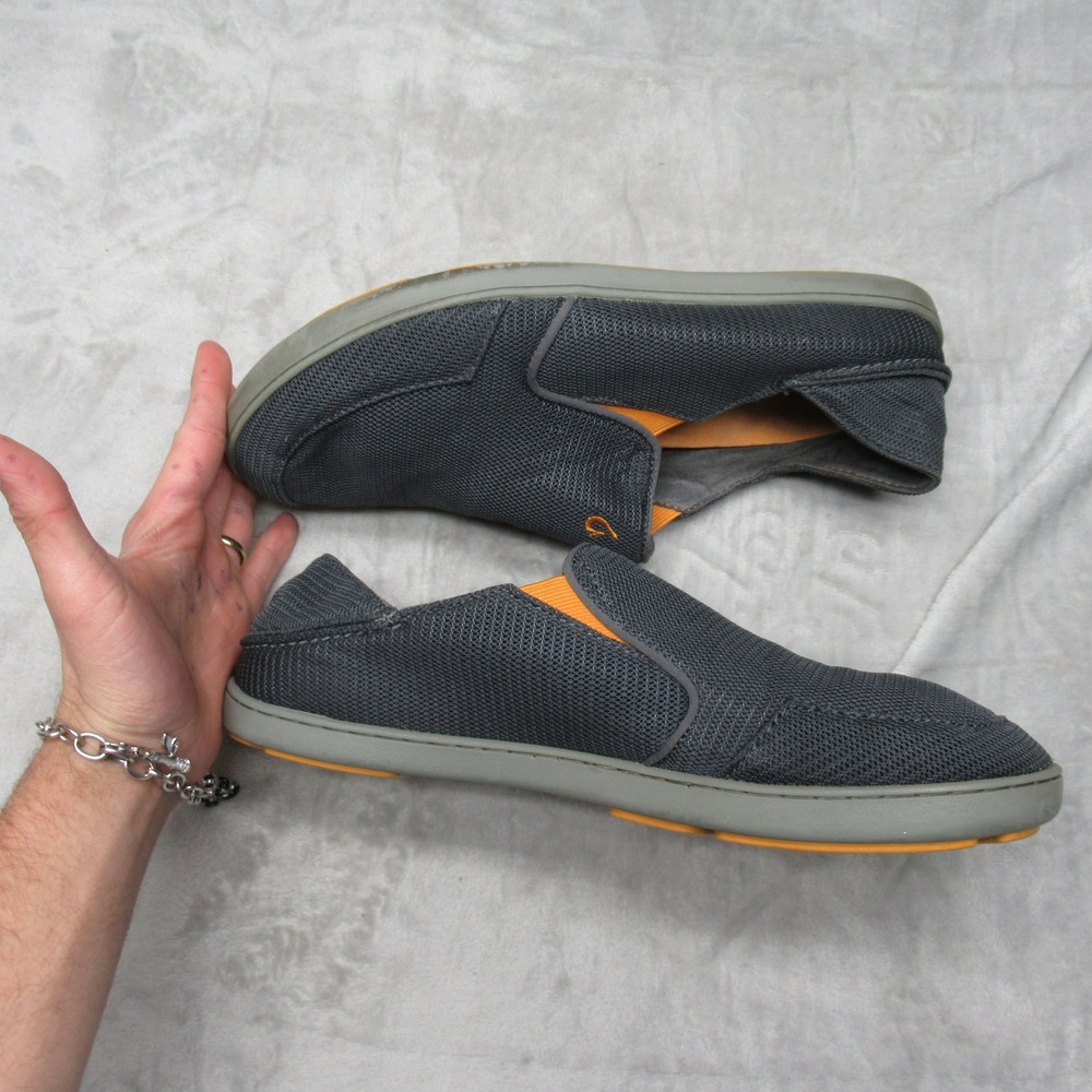 OluKai Men Shoes 11 Black Nohea Mesh Slip On Lightweight Comfort Casual Sneakers - Picture 5 of 15